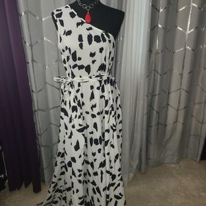 One shoulder maxi dress